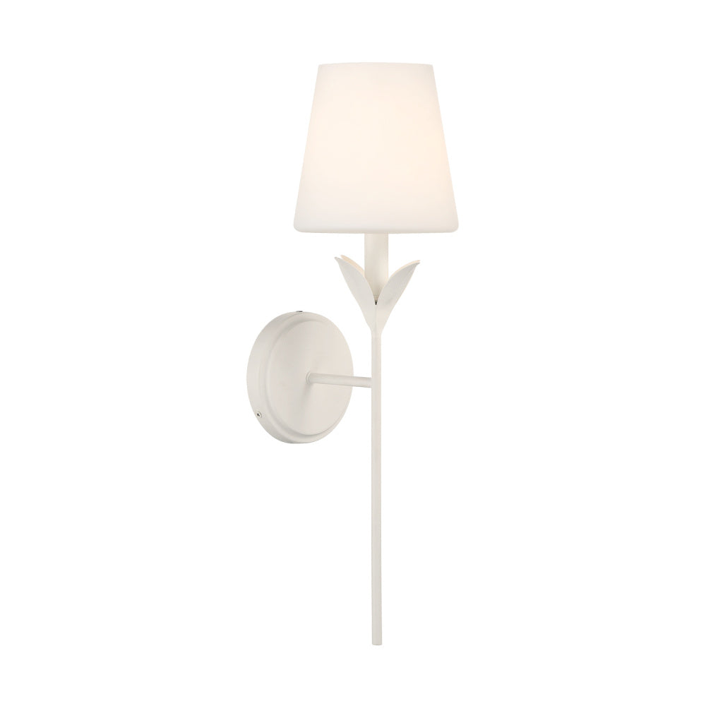Crystorama Broche 6" 1-Light Wall Sconce Matte White