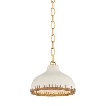 Hudson Valley Southfields 10.25" Pendant Aged Brass