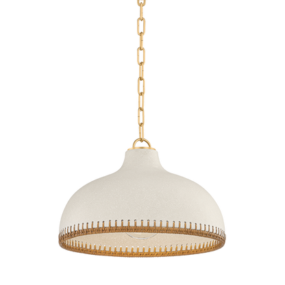 Hudson Valley Southfields 16.25" Pendant Aged Brass