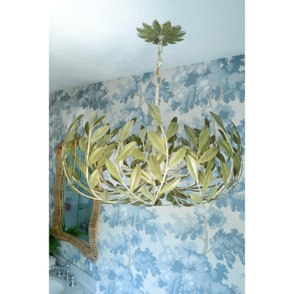 Broche 6-Light Champagne Green Tea Chandelier
