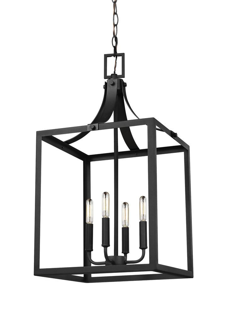 Generation Lighting Labette Large Four Light Hall / Foyer Black