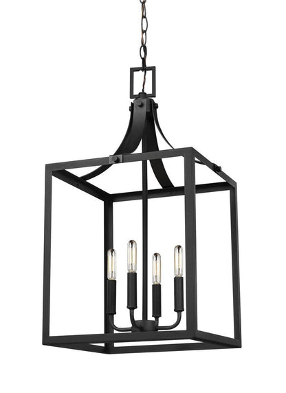 Generation Lighting Labette Large Four Light Hall / Foyer Black