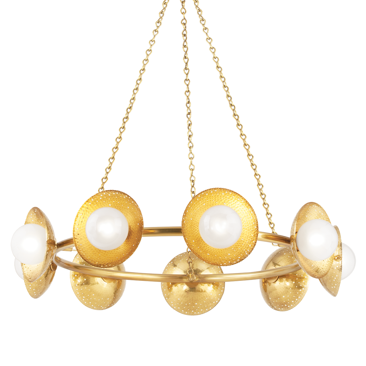 Hudson Valley Glimmer 9-Light Chandelier Aged Brass