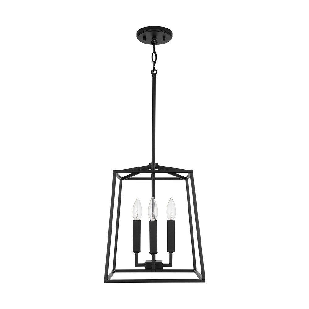 Thea 4-Light Foyer Pendant - Matte Black