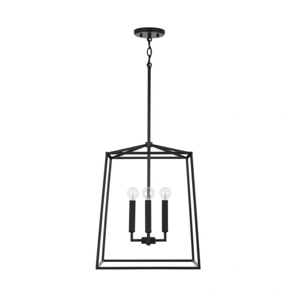 Thea 4-Light Foyer Pendant - Matte Black