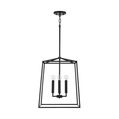Thea 4-Light Foyer Pendant - Matte Black