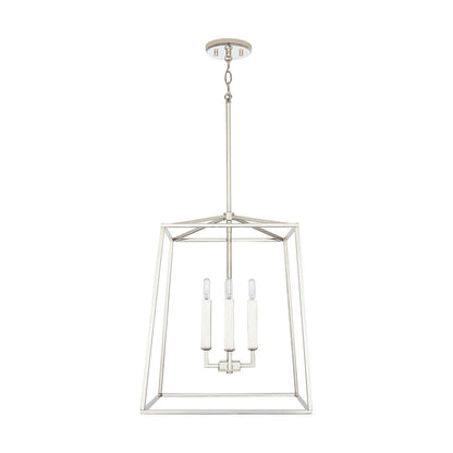 Thea 4-Light Foyer Pendant - Polished Nickel