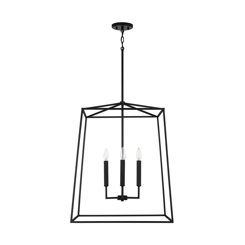 Thea 4-Light Foyer Pendant - Matte Black