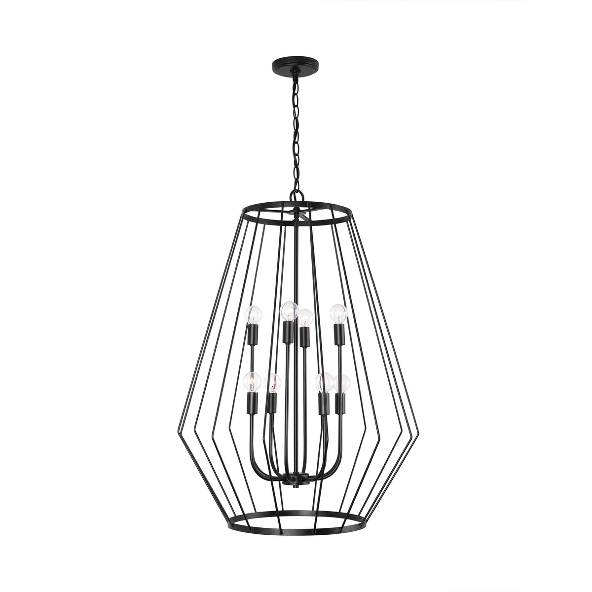 Capital Corey 8-Light Pendant in Matte Black