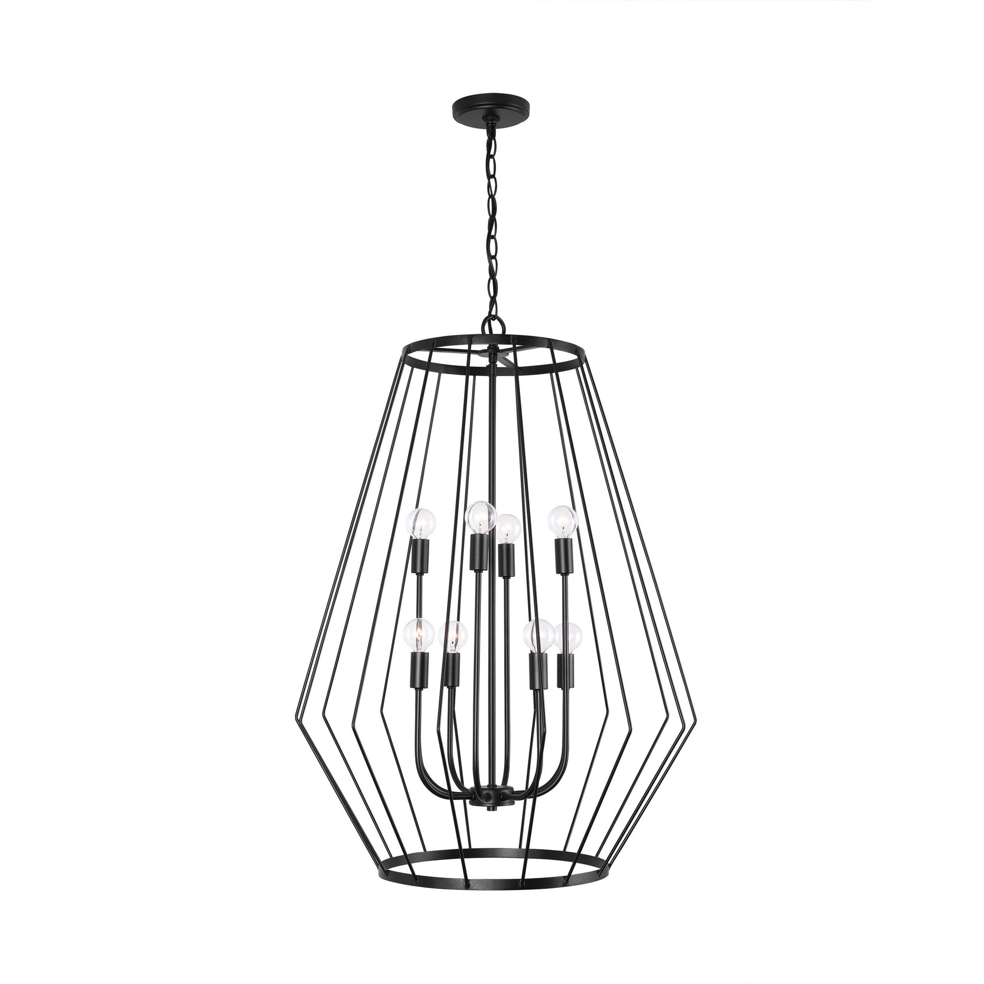 Capital Corey 8-Light Pendant in Matte Black