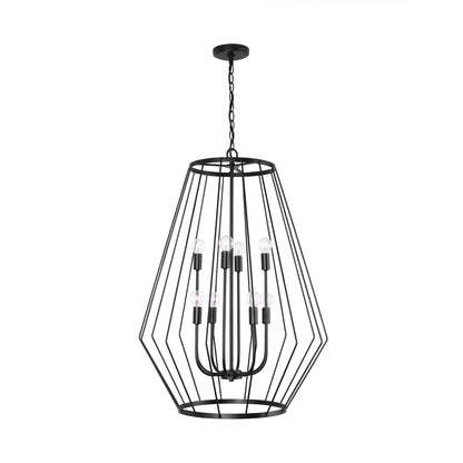 Capital Corey 8-Light Pendant in Matte Black