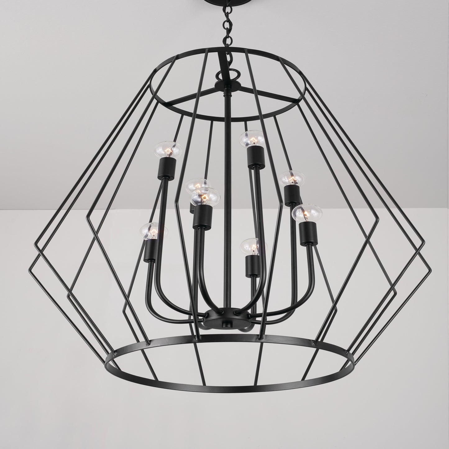 Capital Corey 8-Light Pendant in Matte Black