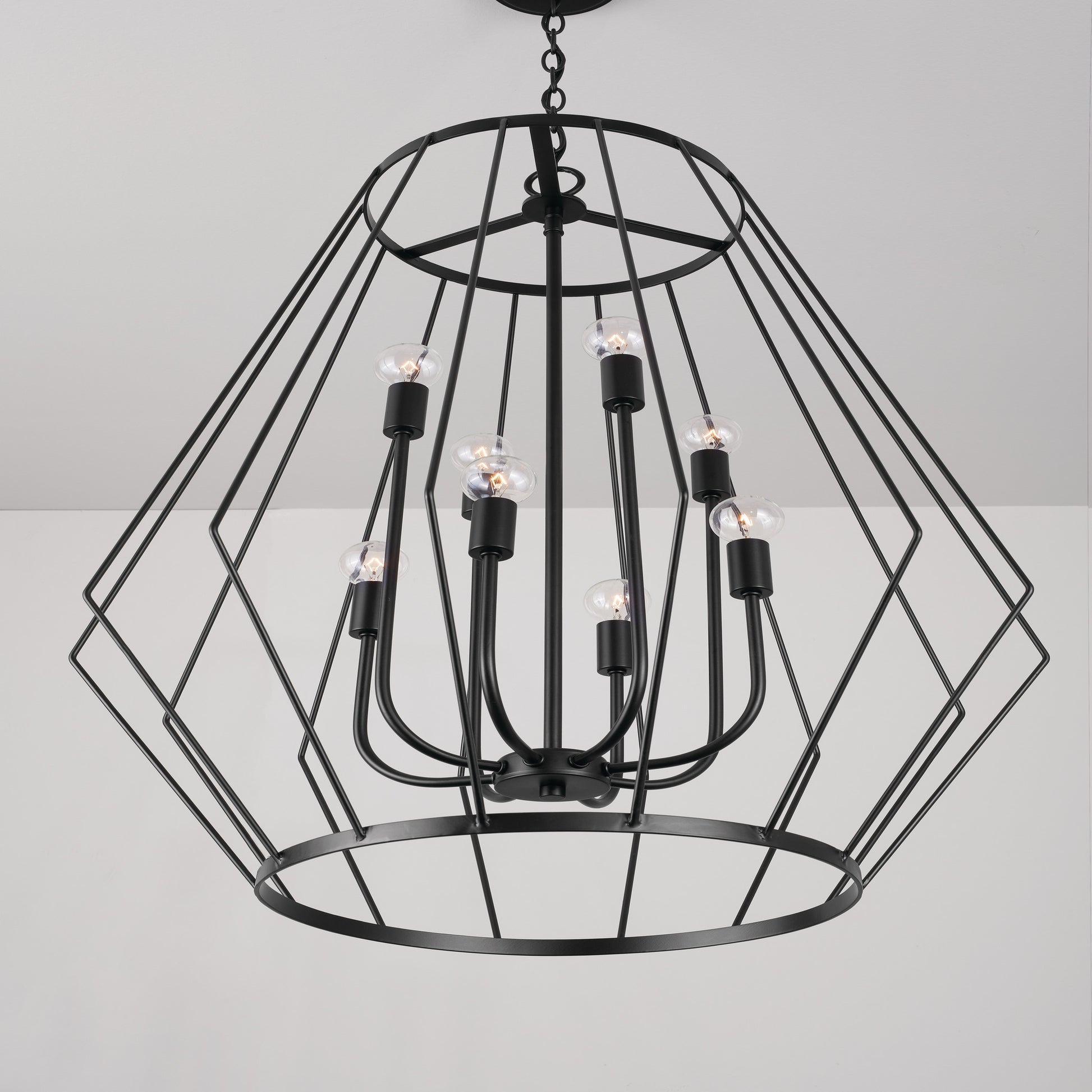 Capital Corey 8-Light Pendant in Matte Black