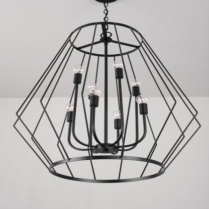 Capital Corey 8-Light Pendant in Matte Black