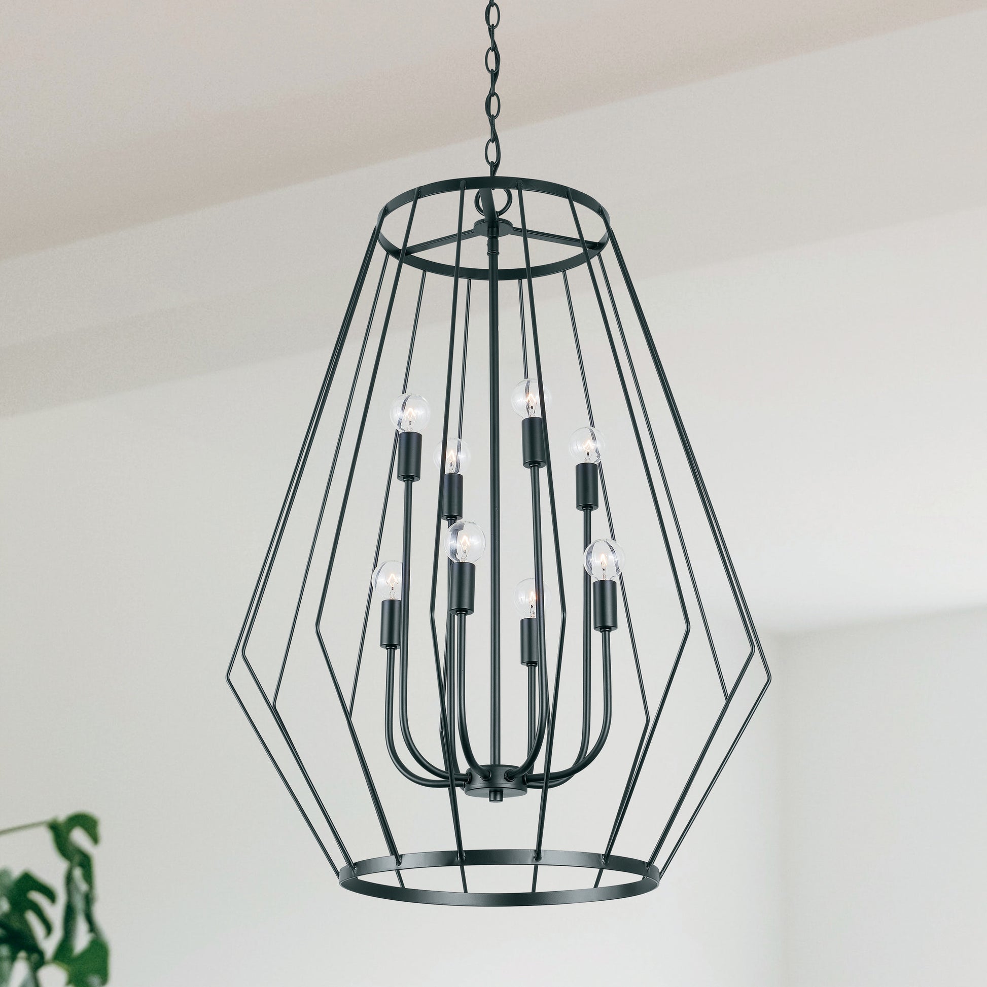 Capital Corey 8-Light Pendant in Matte Black
