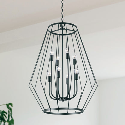 Capital Corey 8-Light Pendant in Matte Black