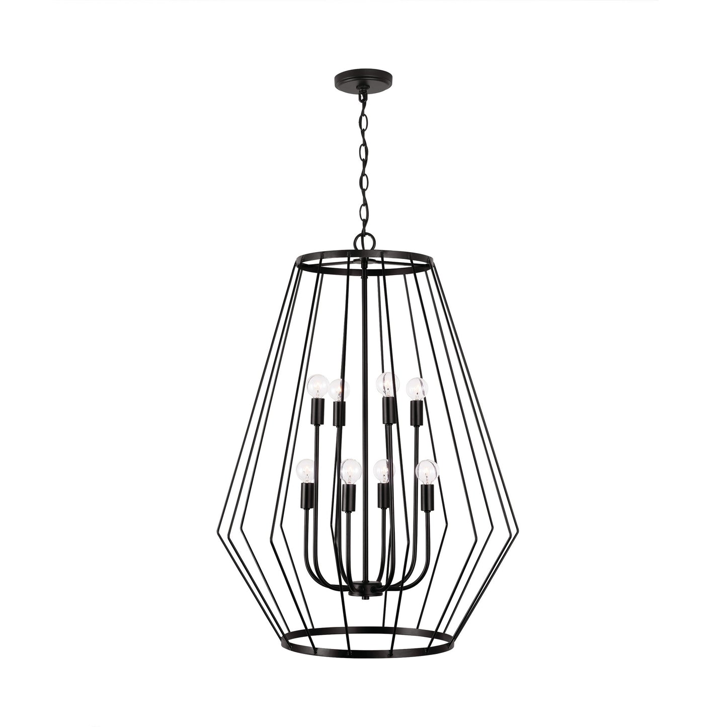 Capital Corey 8-Light Pendant in Matte Black