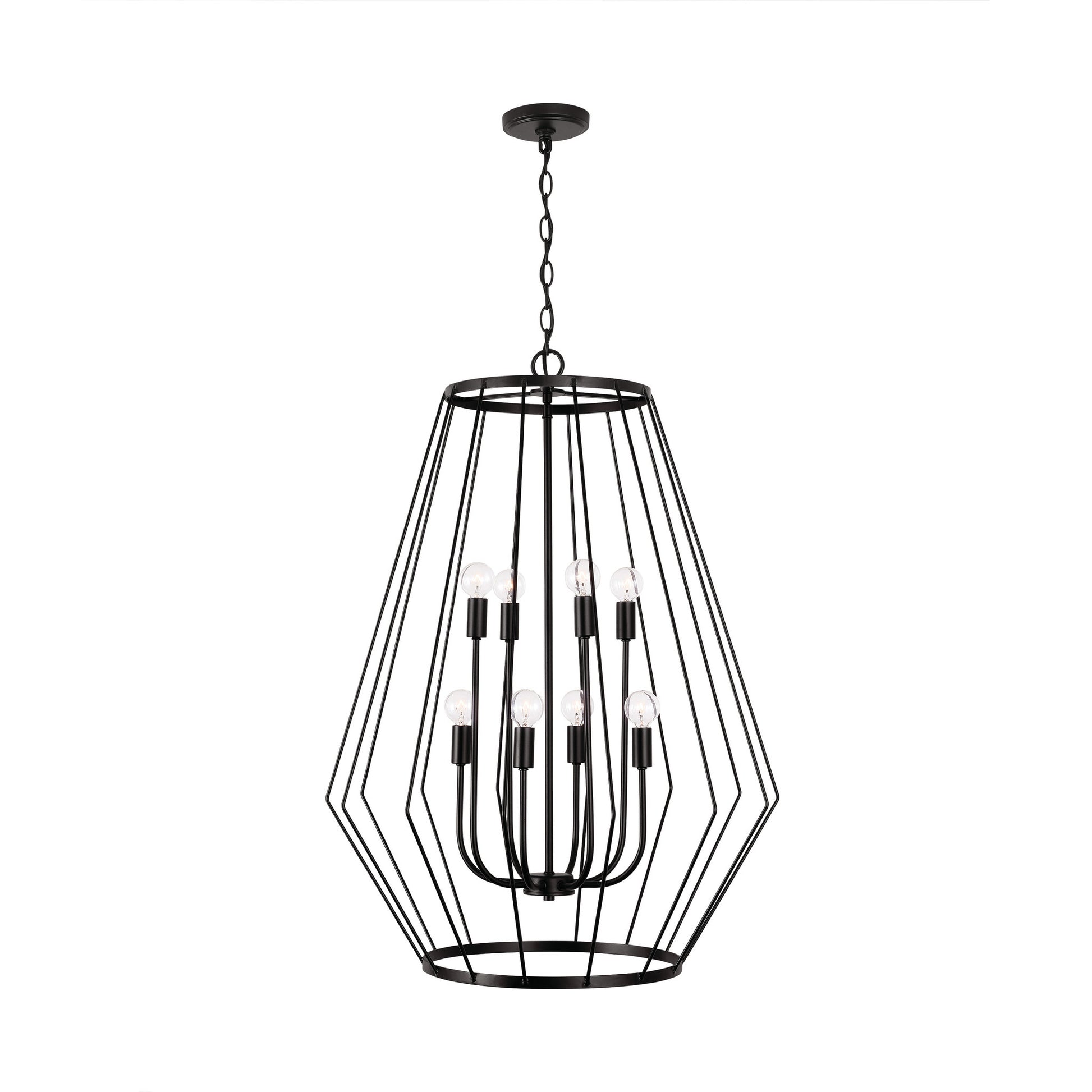 Capital Corey 8-Light Pendant in Matte Black