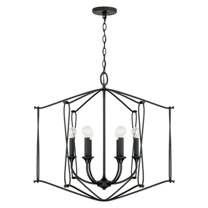 Capital Bentley 6-Light Pendant in Black Iron
