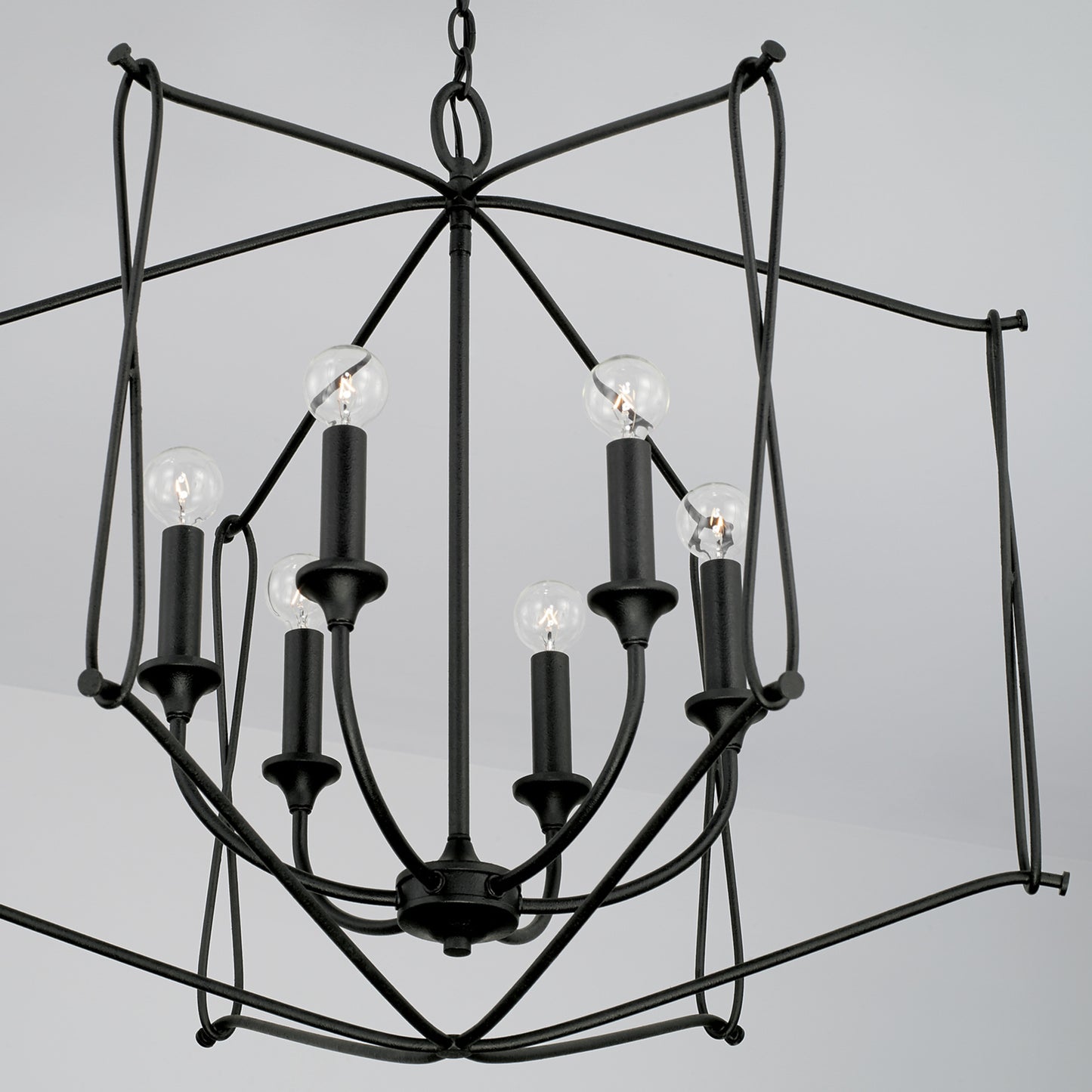 Capital Bentley 6-Light Pendant in Black Iron