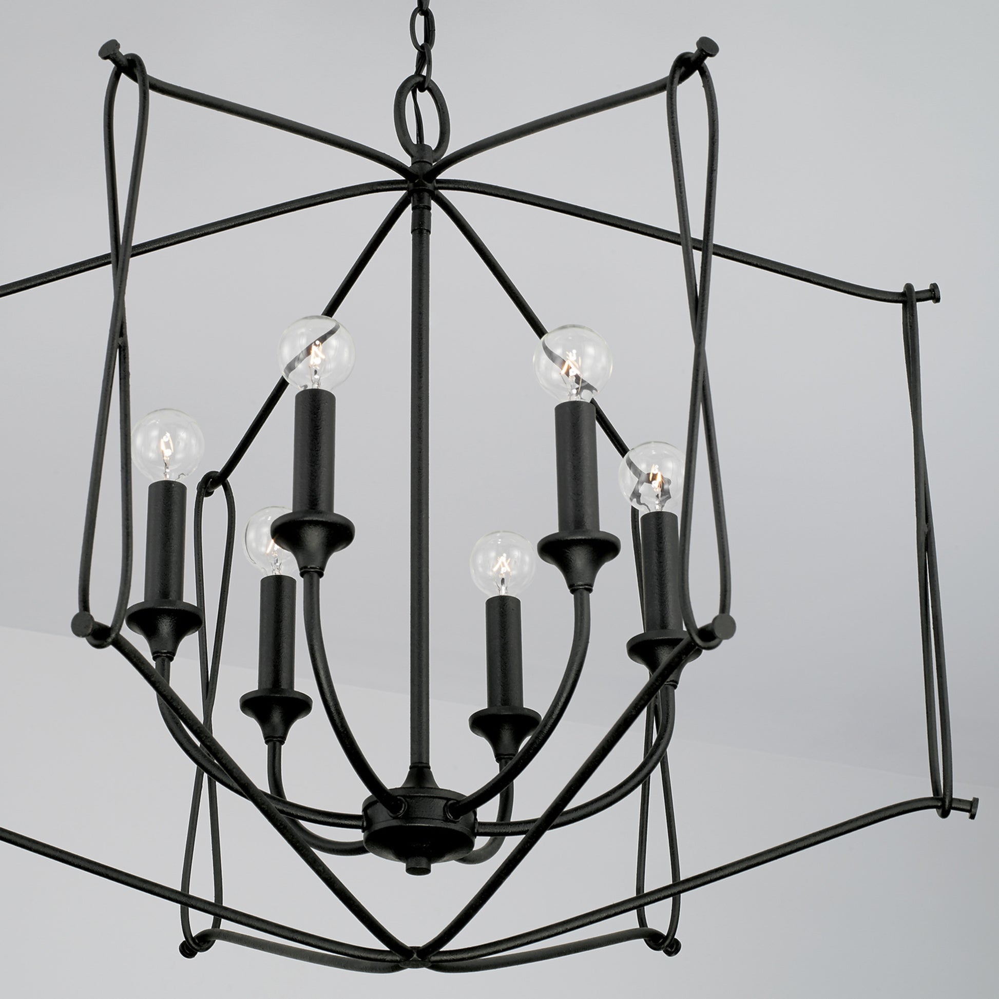 Capital Bentley 6-Light Pendant in Black Iron