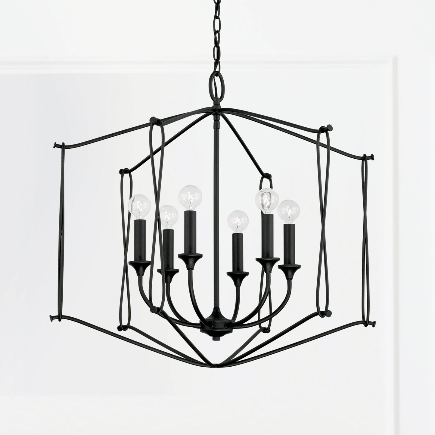 Capital Bentley 6-Light Pendant in Black Iron
