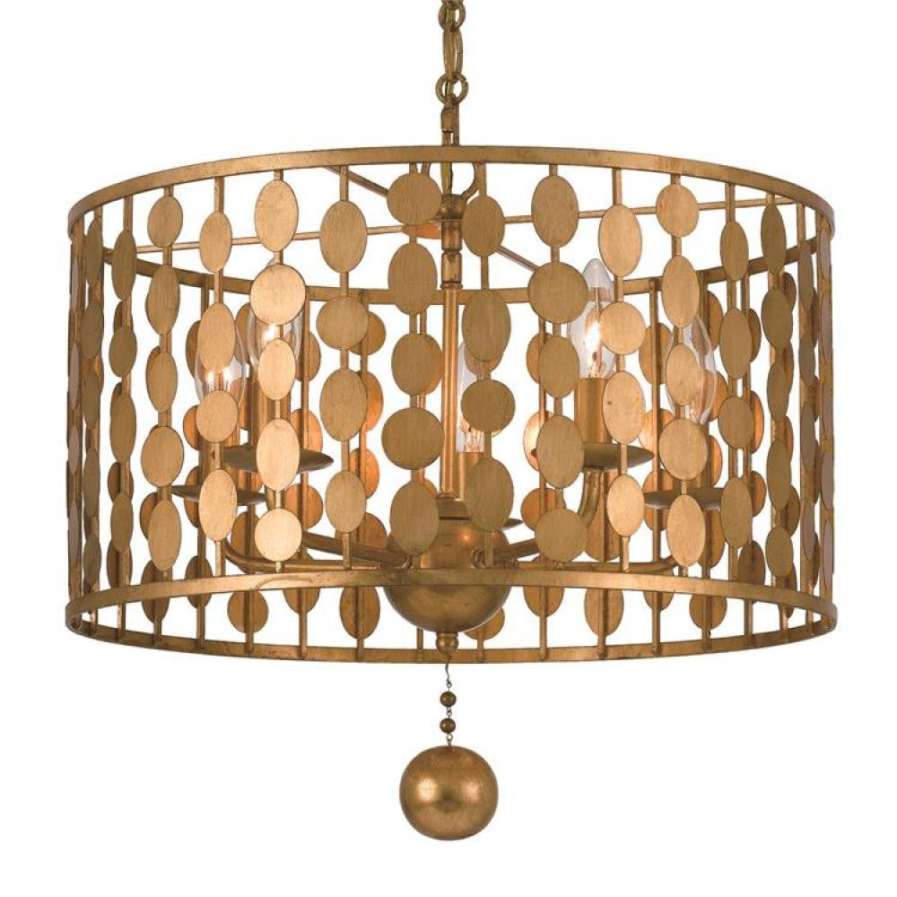 Crystorama Layla Chandelier Antique Gold