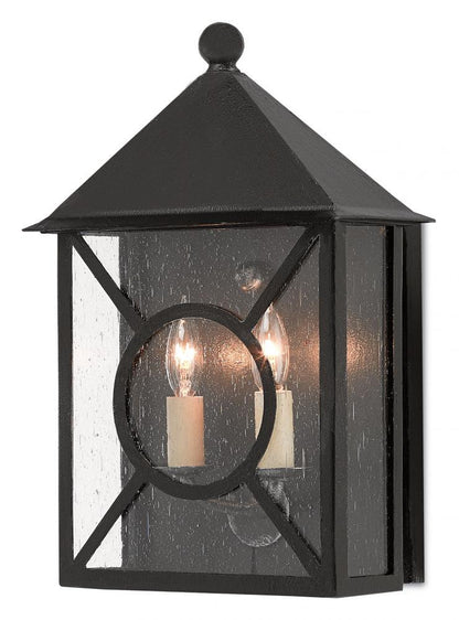 Currey and Company Ripley Medium Outdoor Wall Sconce Midnight