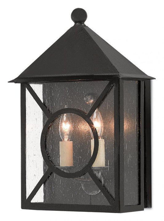 Currey and Company Ripley Medium Outdoor Wall Sconce Midnight