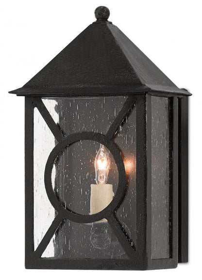 Currey and Company Ripley Small Outdoor Wall Sconce Midnight