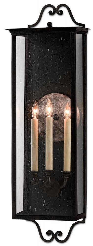 Currey and Company Giatti Large Outdoor Wall Sconce Midnight