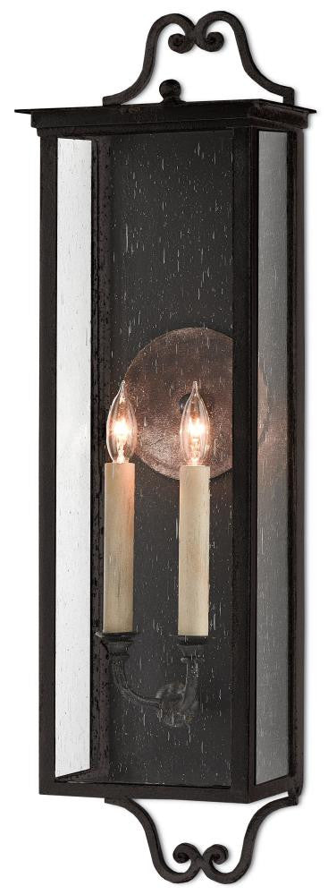Currey and Company Giatti Medium Outdoor Wall Sconce Midnight
