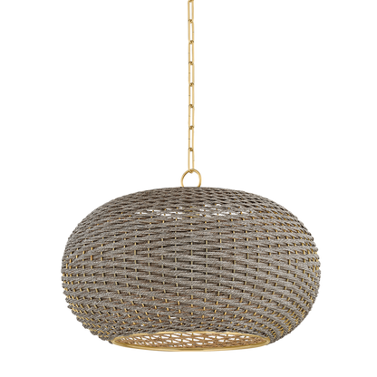 Hudson Valley Penarth Pendant Aged Brass