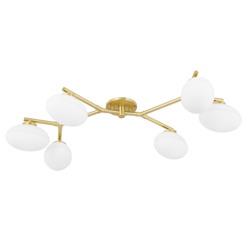 Hudson Valley Wagner Semi-Flush Mount Antique Brass
