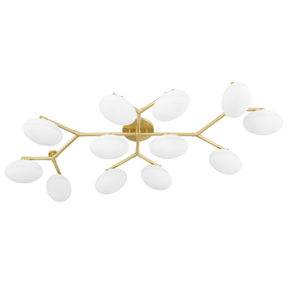 Hudson Valley Wagner Semi-Flush Mount Antique Brass
