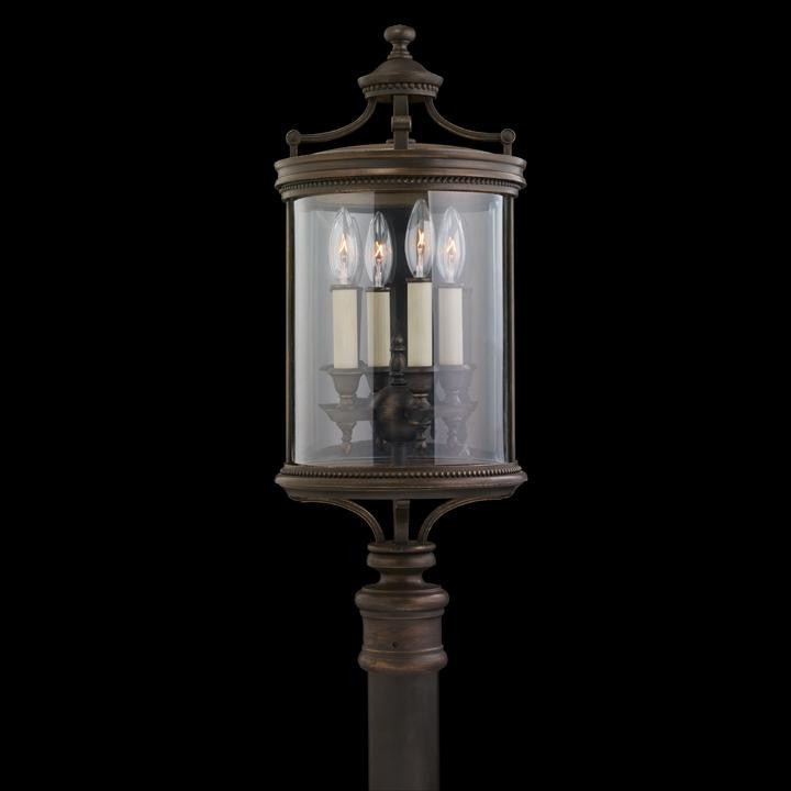 Fine Art Handcrafted Lighting Louvre Outdoor Adjustable Pier/Post Mount Bronze