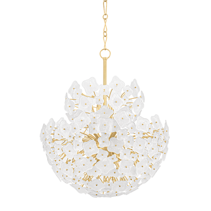 Hudson Valley Barrytown 13-Light Chandelier Vintage Gold Leaf