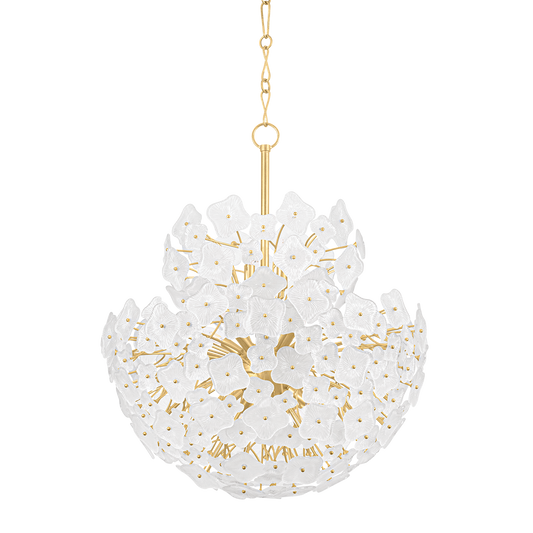 Hudson Valley Barrytown 13-Light Chandelier Vintage Gold Leaf