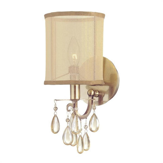 Crystorama Hampton Wall Sconce Antique Brass
