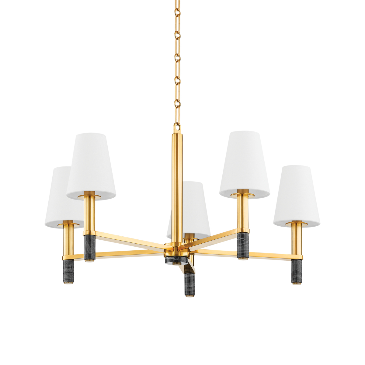 Hudson Valley Montreal 5-Light Chandelier Aged Brass