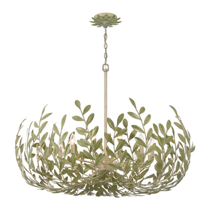 Crystorama Broche 42" 12-Light Chandelier Champagne Green Tea