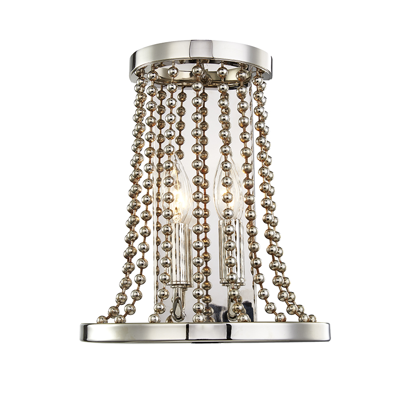 Hudson Valley Spool Wall Sconce Polished Nickel