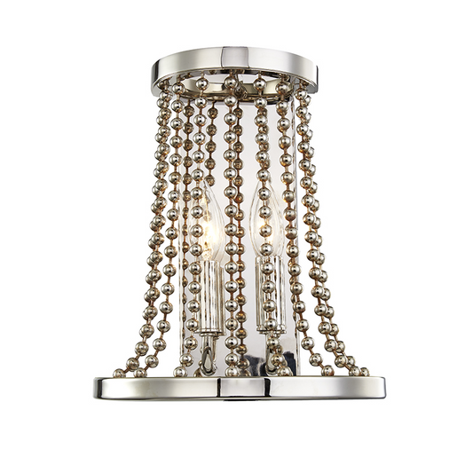 Hudson Valley Spool Wall Sconce Polished Nickel