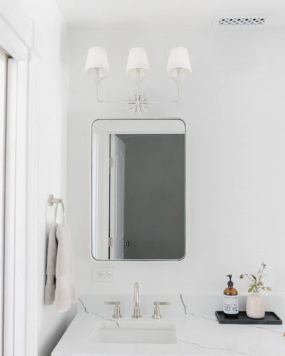 Crystorama Broche 25" 3-Light Bathroom Vanity Matte White lifestyle