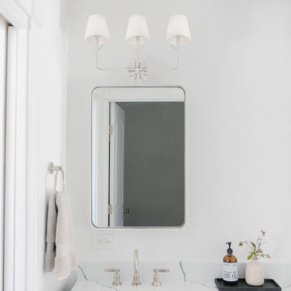 Crystorama Broche 25" 3-Light Bathroom Vanity Matte White - lifestyle