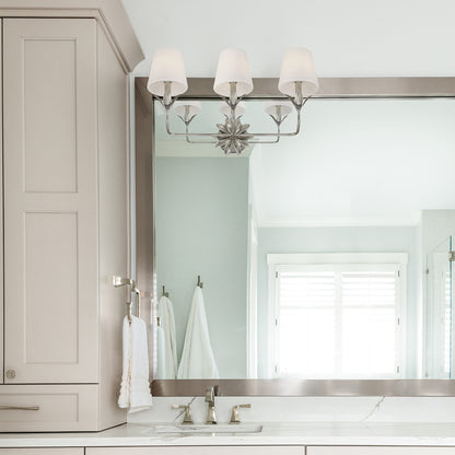 Crystorama Broche 25" 3-Light Bathroom Vanity Antique Silver - lifestyle