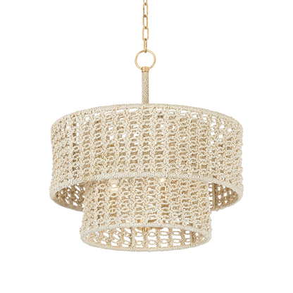 Hudson Valley Yorkhill 3-Light Pendant Vintage Gold Leaf