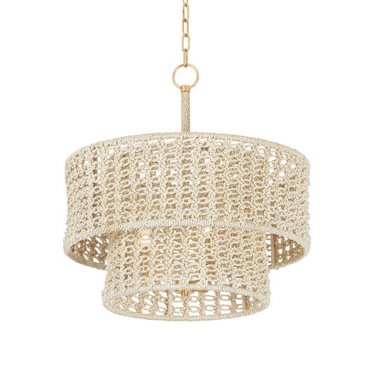 Hudson Valley Yorkhill 3-Light Pendant Vintage Gold Leaf