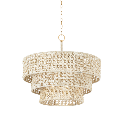 Hudson Valley Yorkhill 6-Light Pendant Vintage Gold Leaf