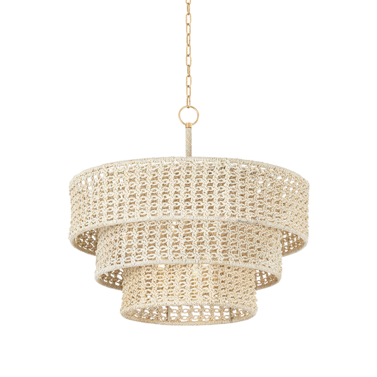 Hudson Valley Yorkhill 6-Light Pendant Vintage Gold Leaf
